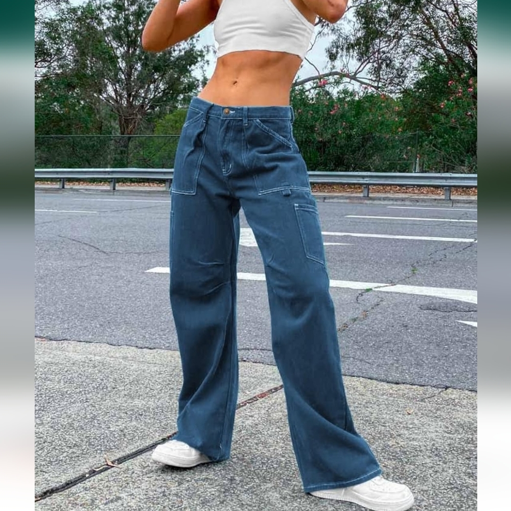 DOKOTOO Cargo Pants (6 pockets/Blue)